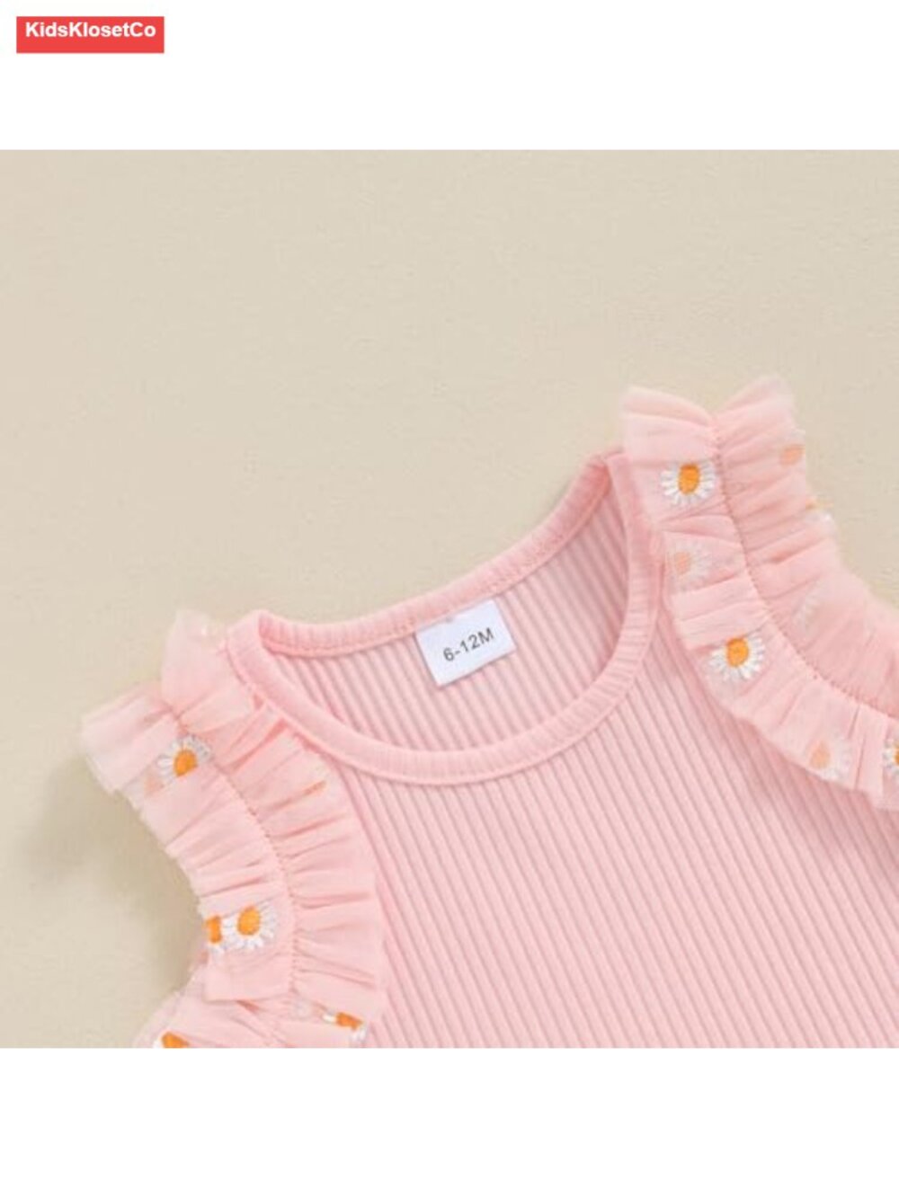 Toddler Girl Daisy Tutu Skirt Set Ruffle Tank Top Summer 2-Piece - Picture 3 of 6